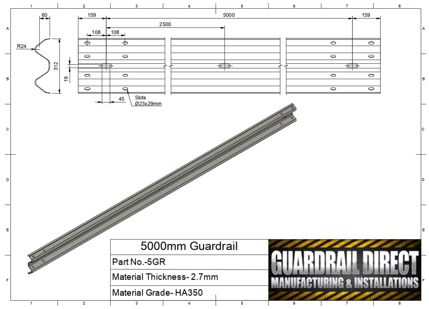 5000mm Guardrail