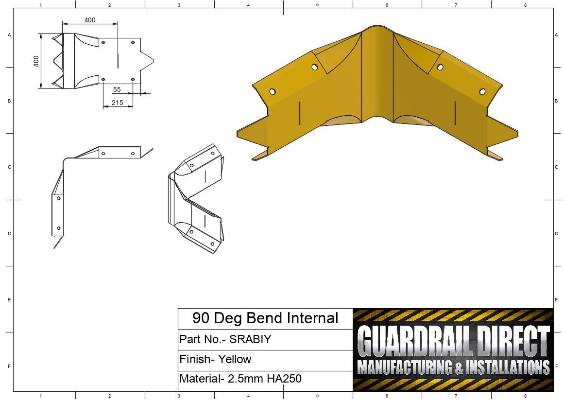 Small Internal Bend Yellow