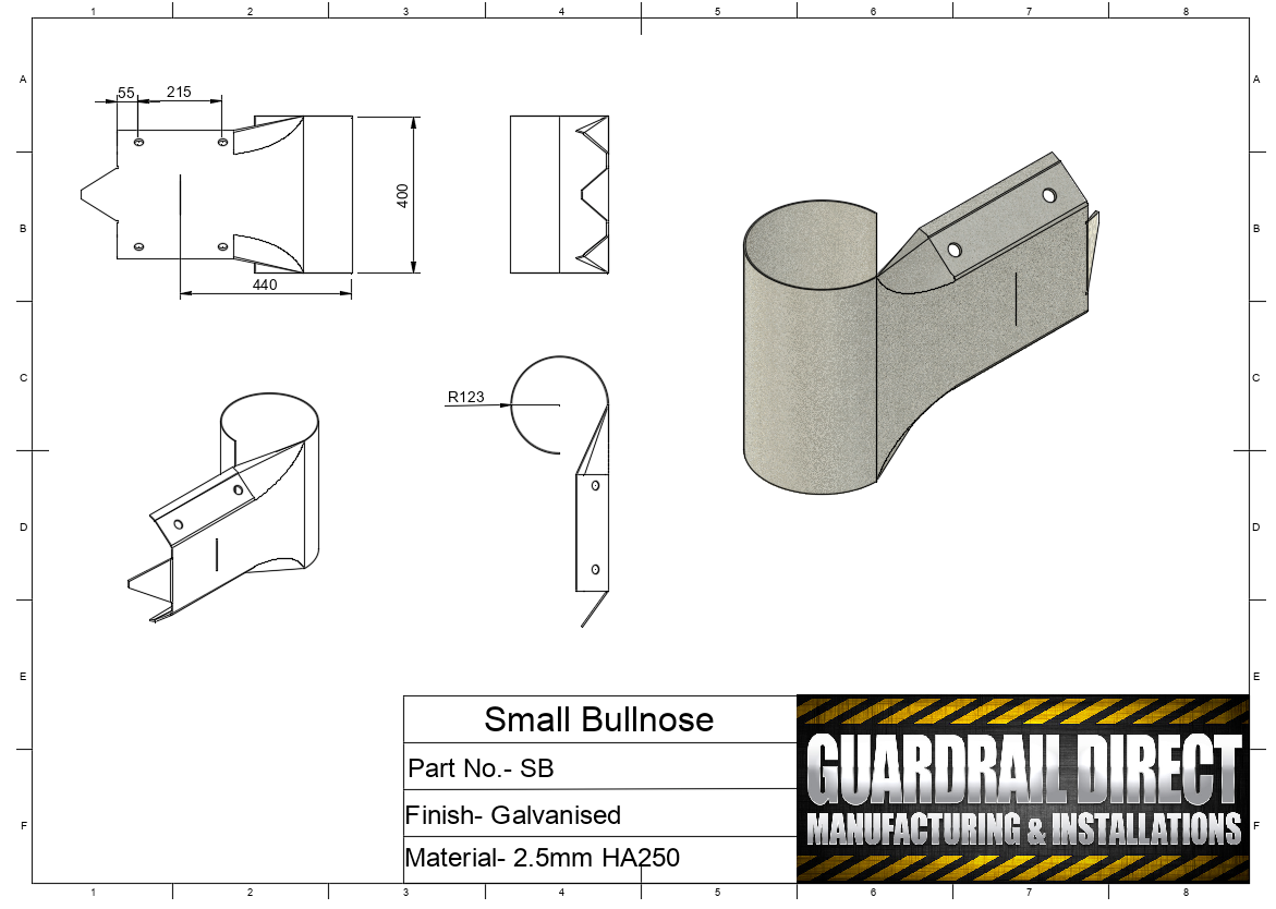 Small Bullnose Galvanized