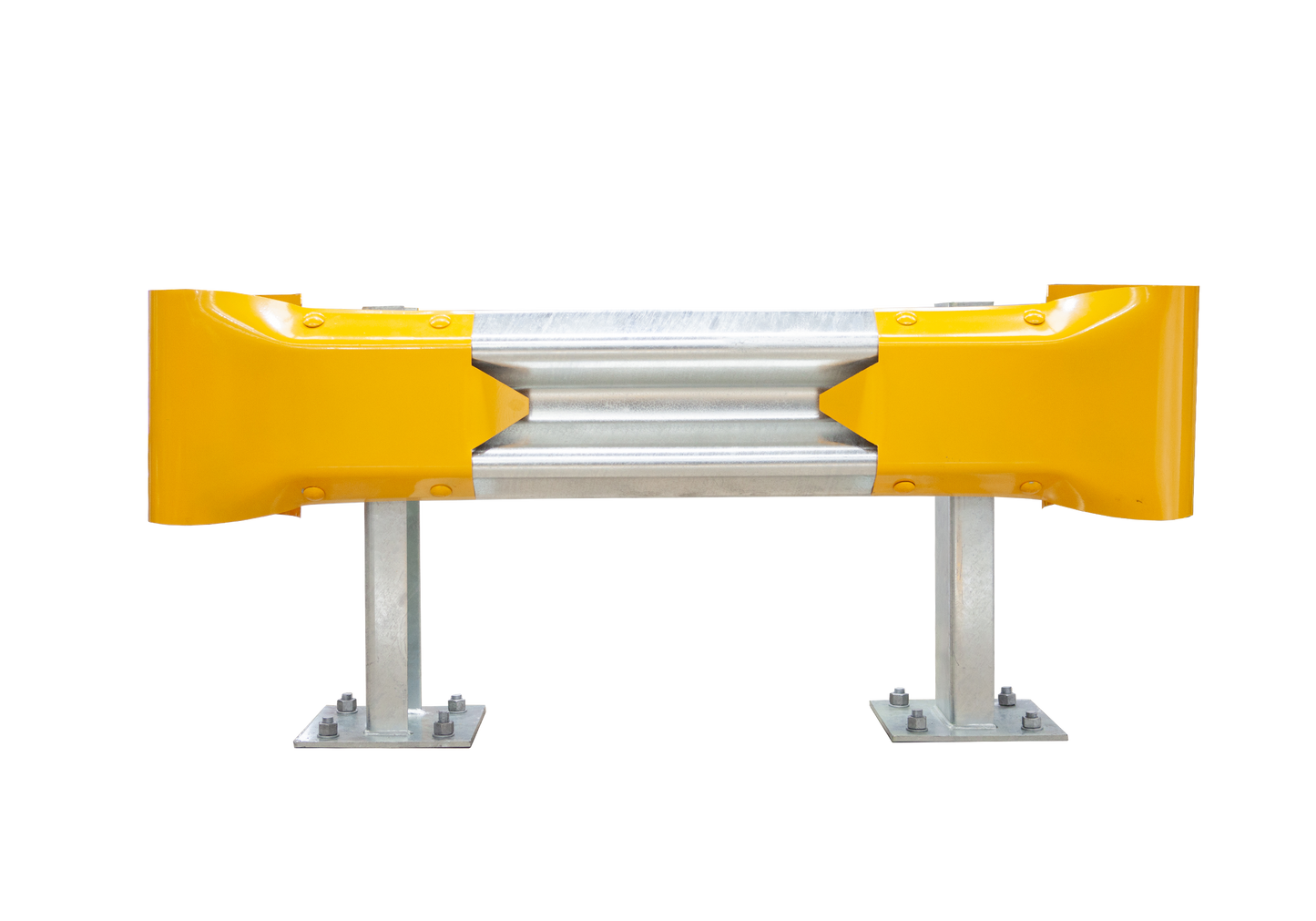 1m Guardrail kit with yellow bullnoses