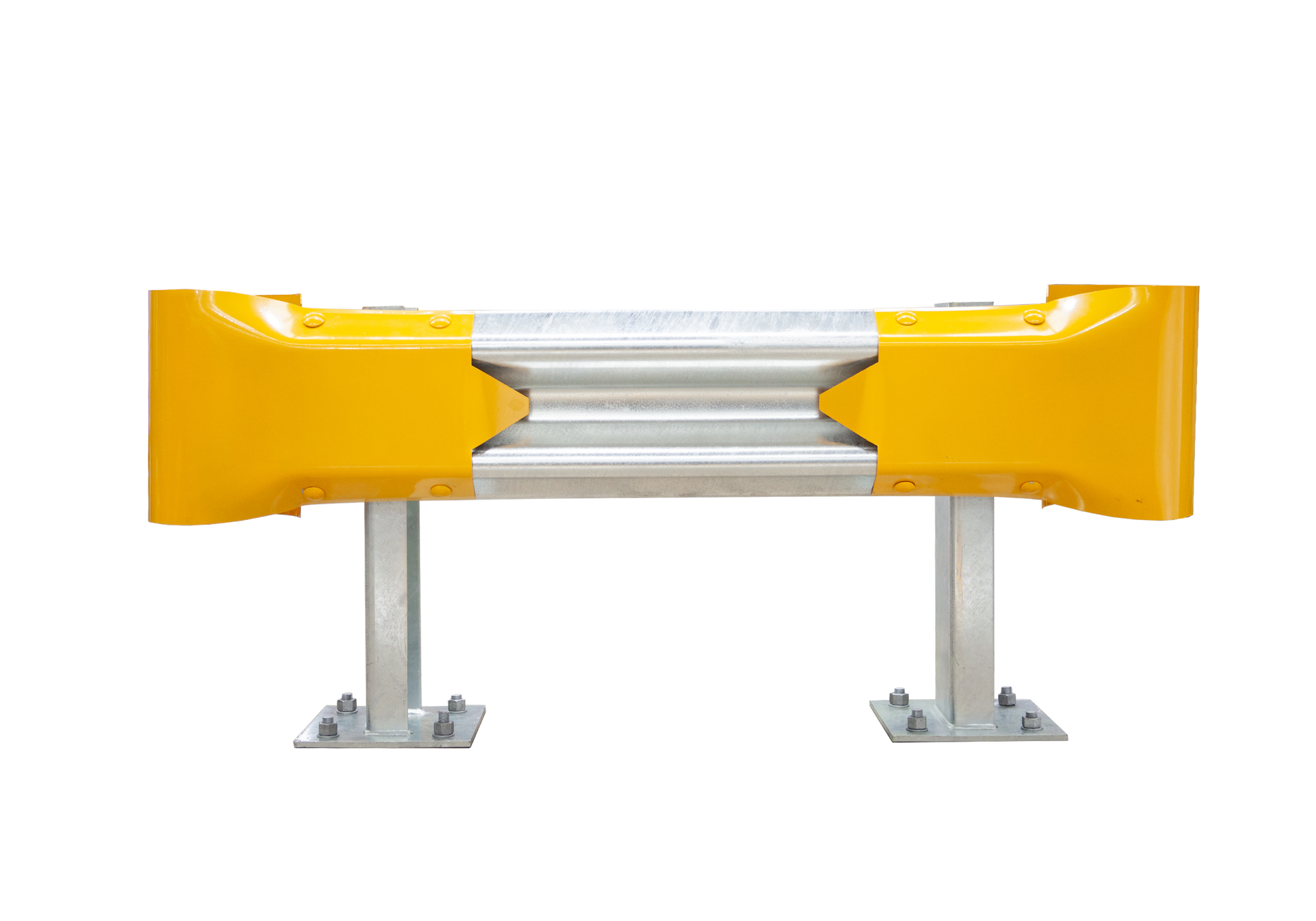 1m Guardrail kit with yellow bullnoses