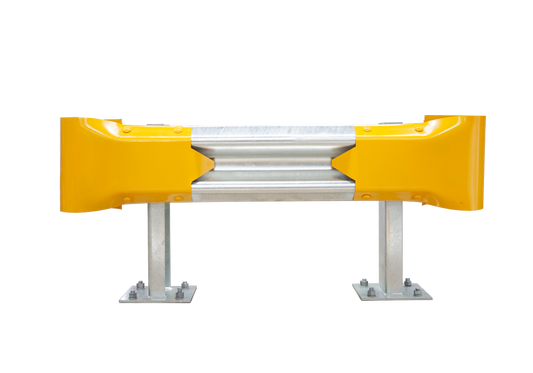 1m Guardrail kit with yellow bullnoses