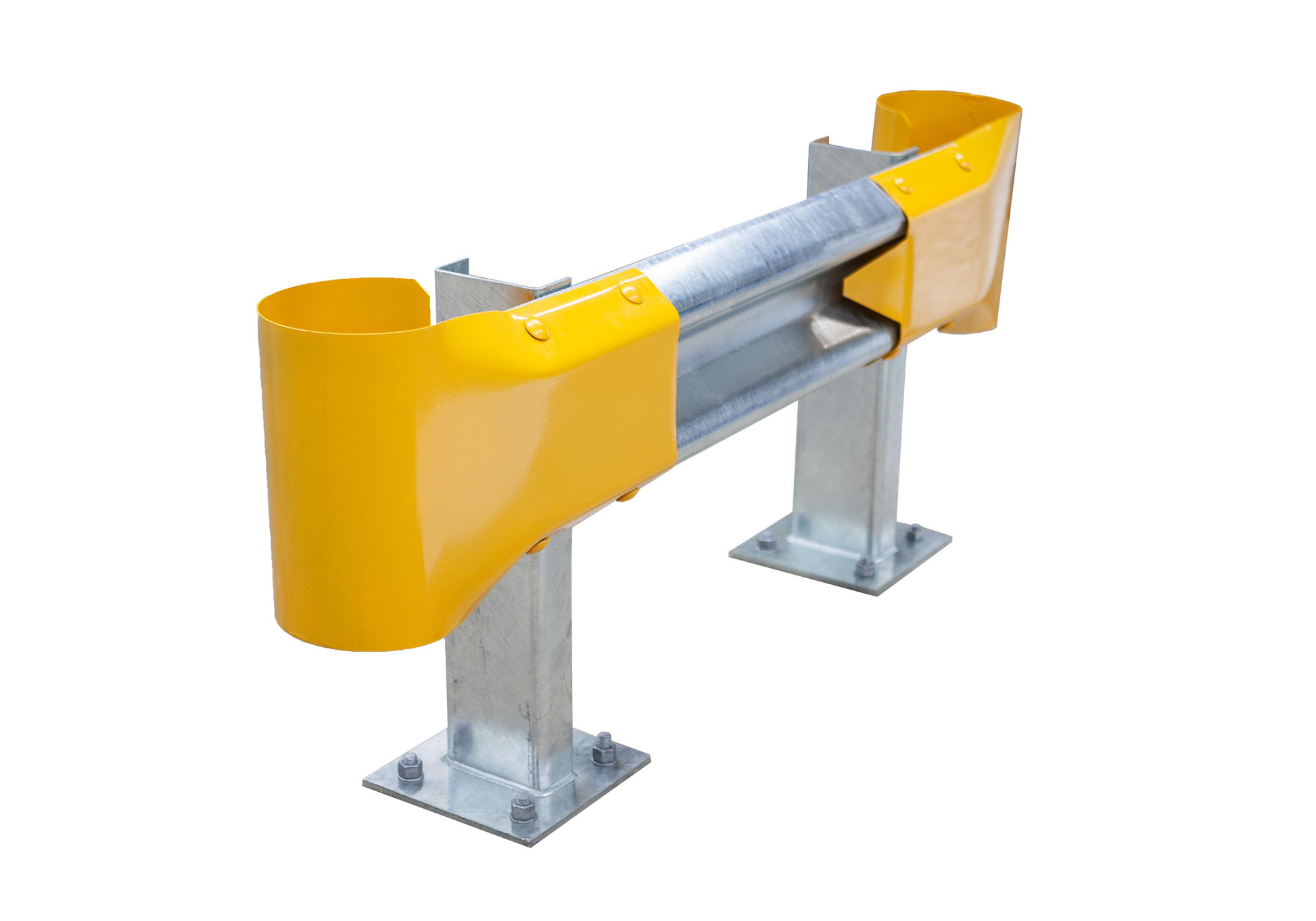1m Guardrail kit with yellow bullnoses
