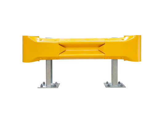 1m Guardrail kit with yellow rail and bullnoses