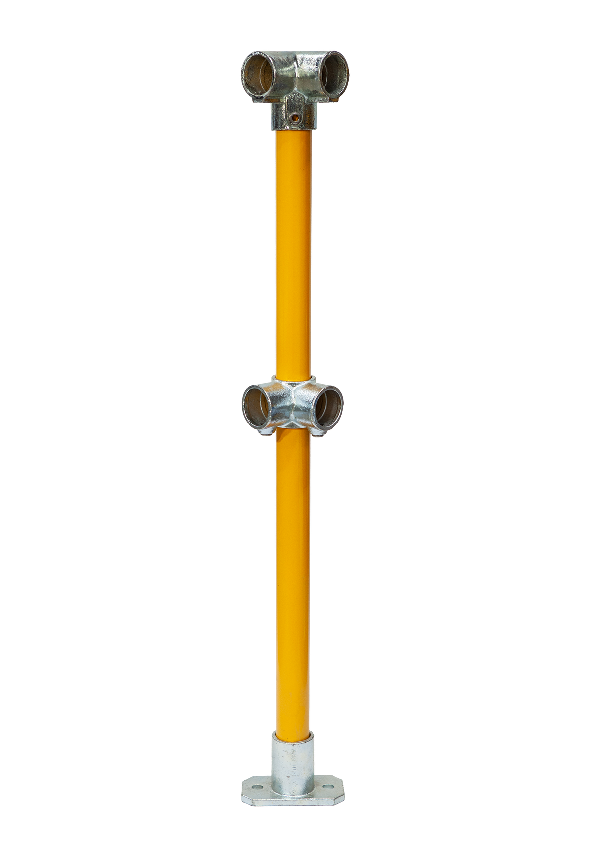 1000mm 40NB Corner Stanchion Yellow