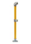 1000mm 40NB End Stanchion Yellow