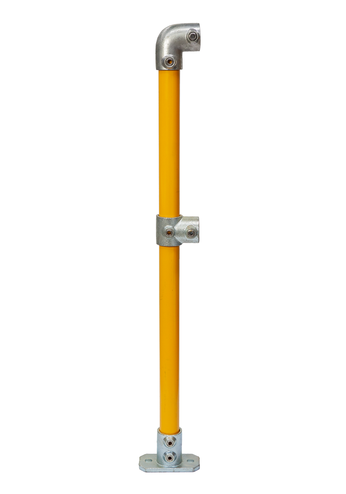 1000mm 40NB End Stanchion Yellow