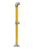 1000mm 40NB End Stanchion Yellow
