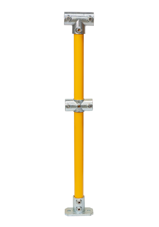 1000mm 40NB Through Stanchion Yellow