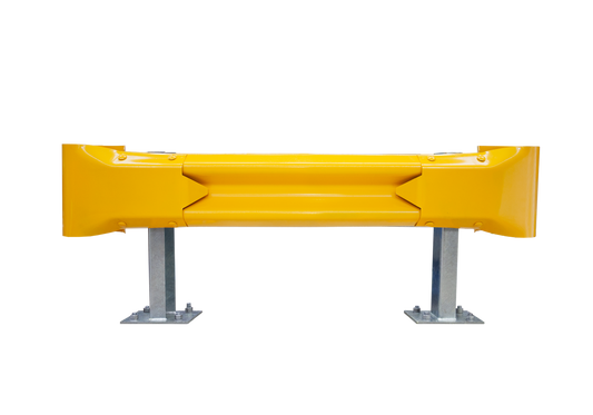 1.5m Guardrail kit with yellow rail and bullnoses