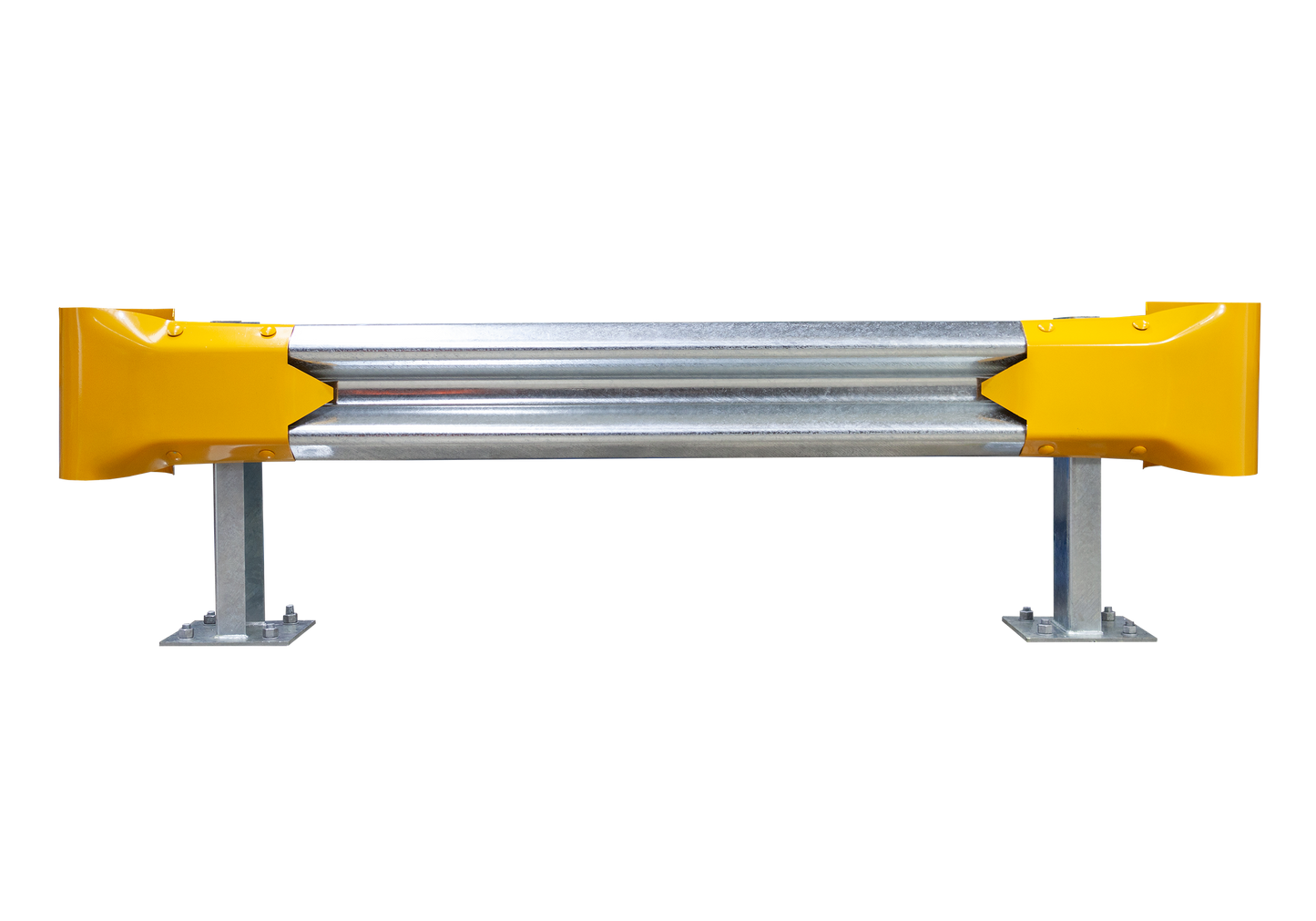 2m Guardrail kit with yellow bullnoses