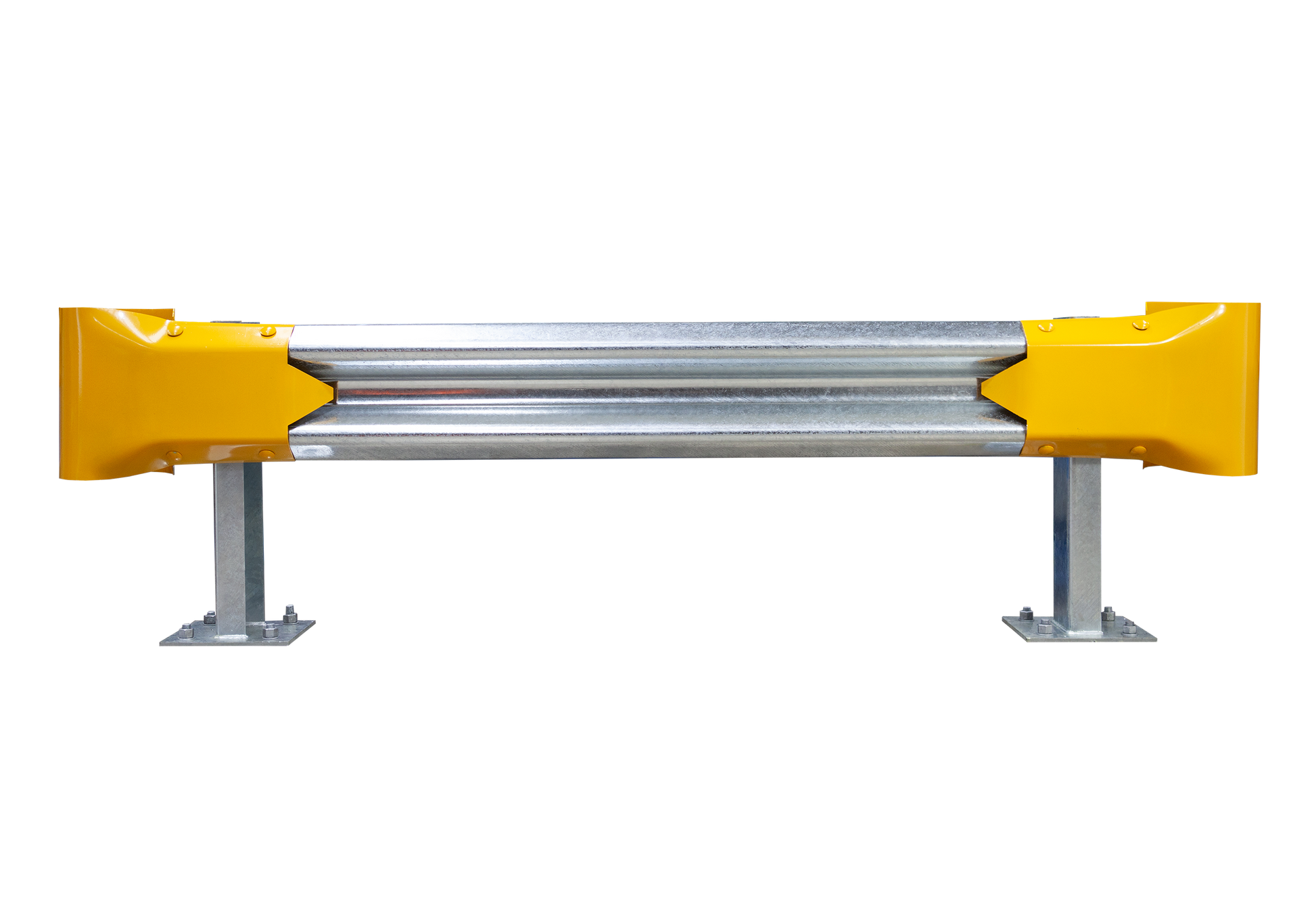 2m Guardrail kit with yellow bullnoses