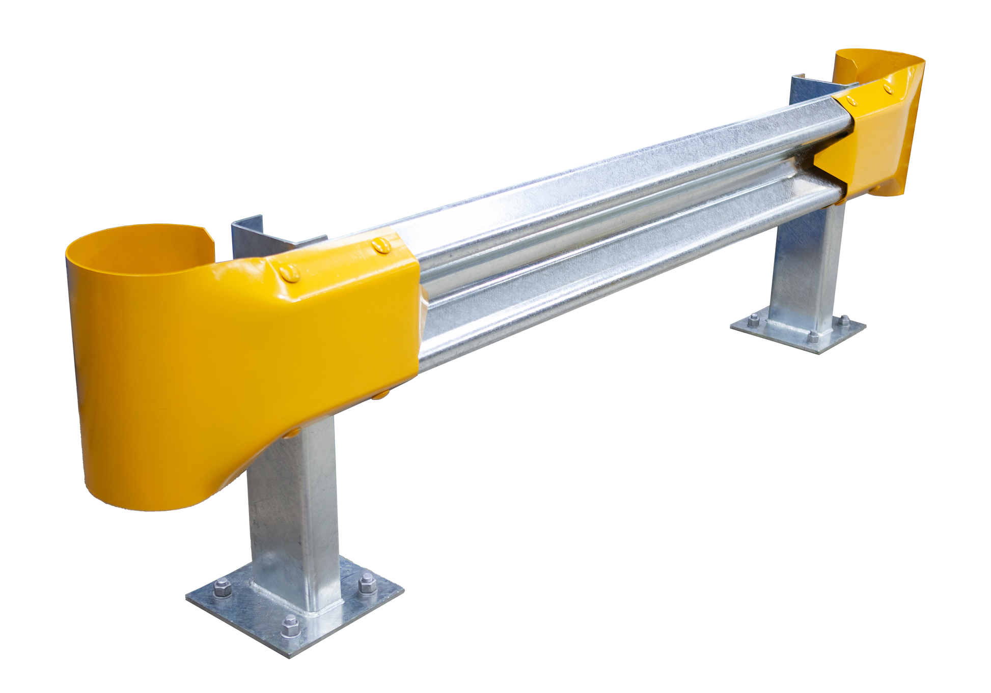 2m Guardrail kit with yellow bullnoses