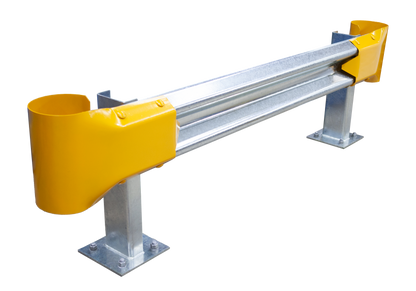 2m Guardrail kit with yellow bullnoses