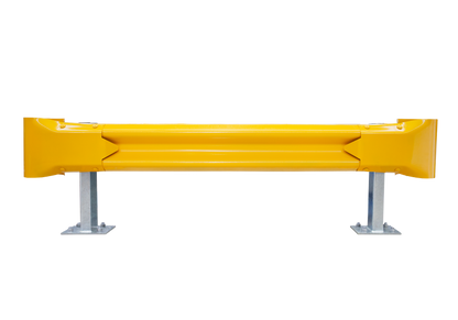 2m Guardrail kit with yellow rail and bullnoses