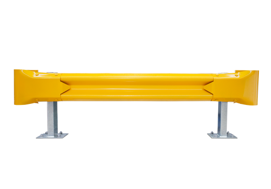 2m Guardrail kit with yellow rail and bullnoses