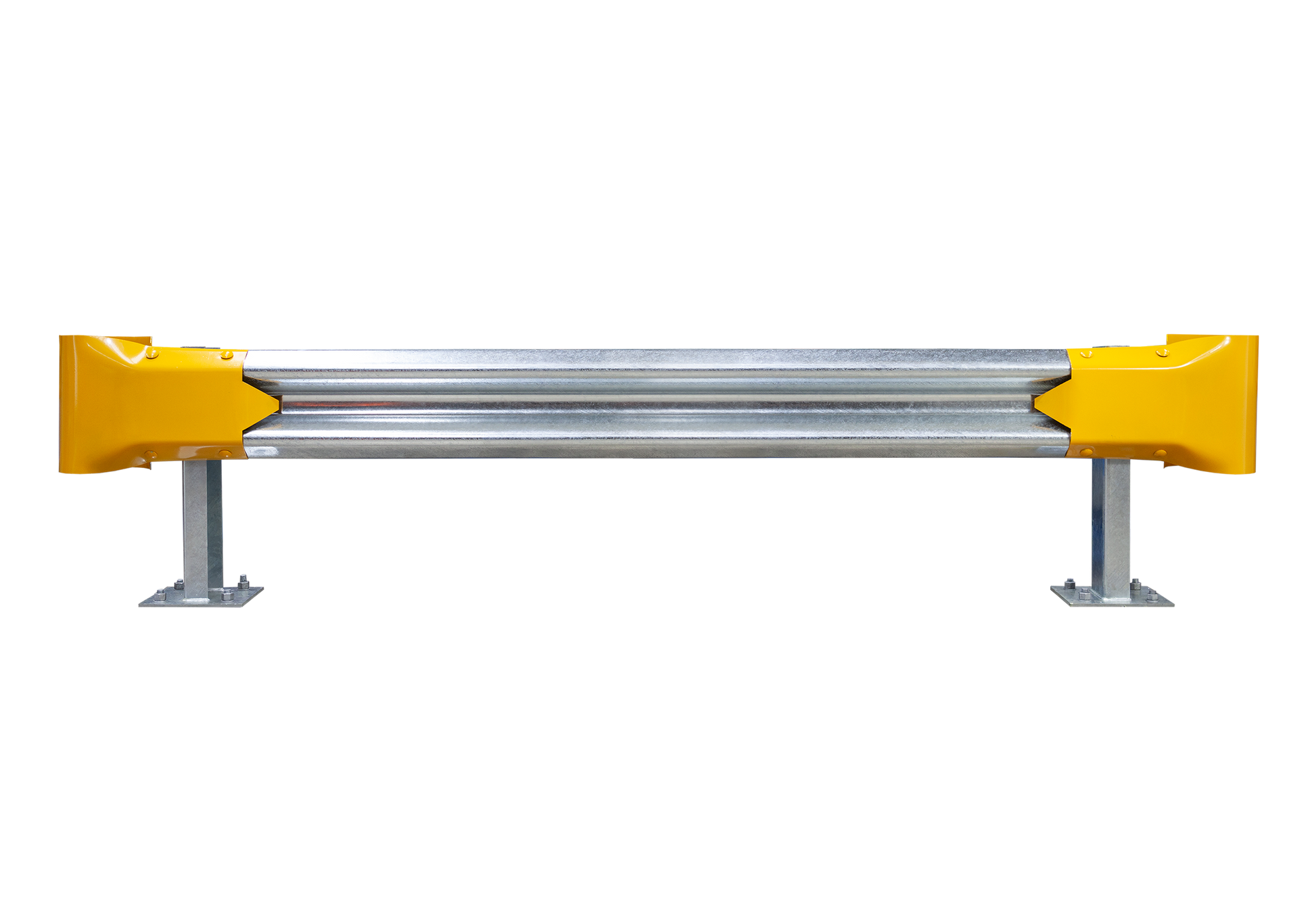 2.5m Guardrail kit with yellow bullnoses