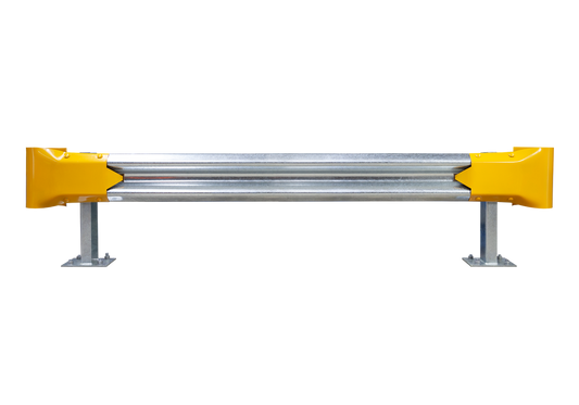 2.5m Guardrail kit with yellow bullnoses