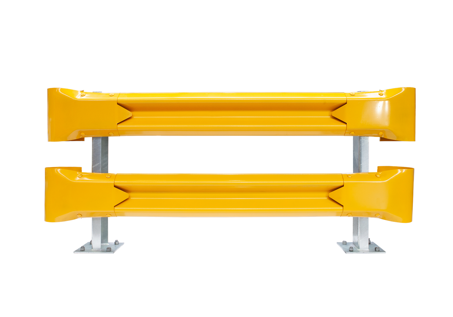 2m Double Height Guardrail kit yellow