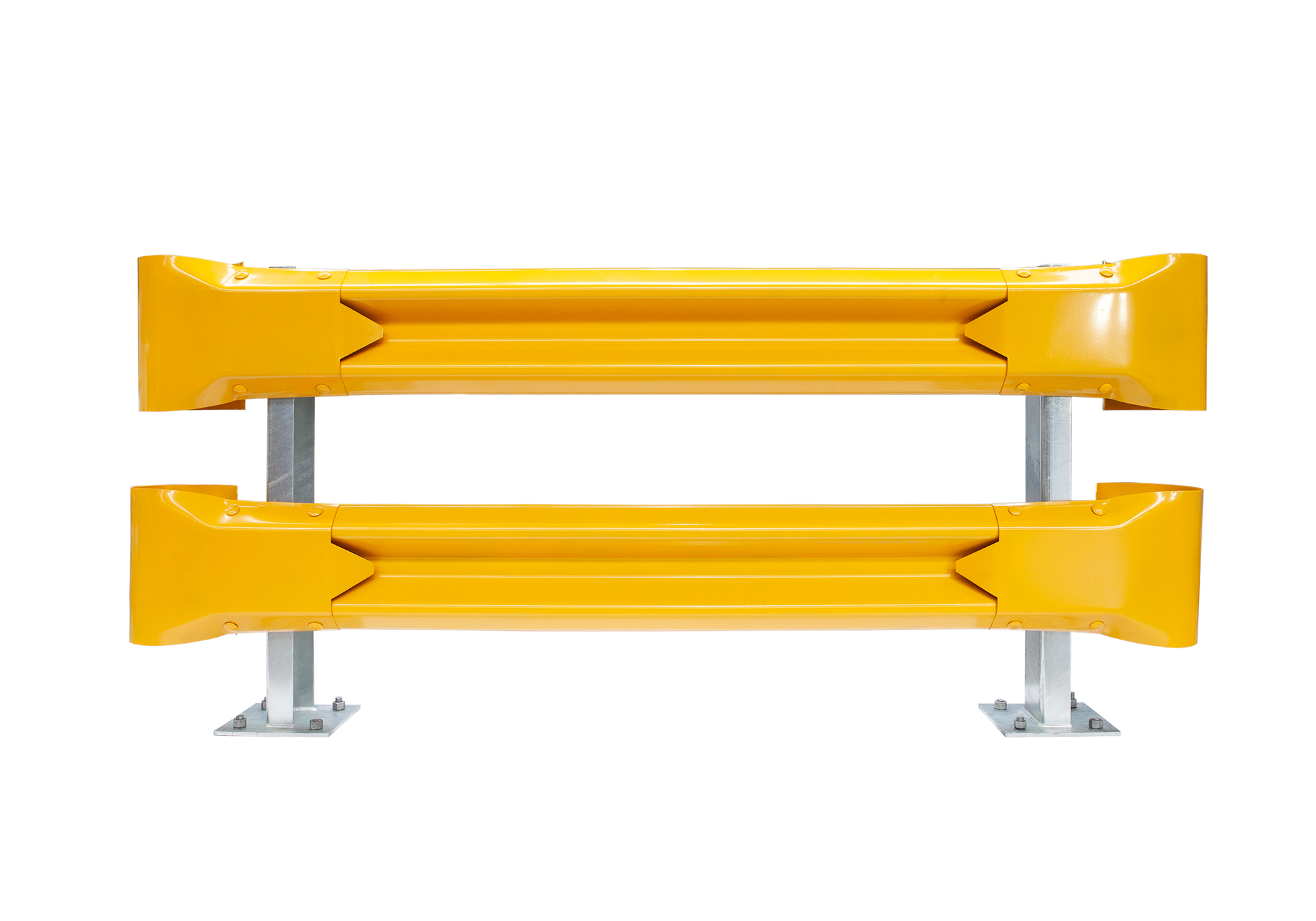 2m Double Height Guardrail kit yellow