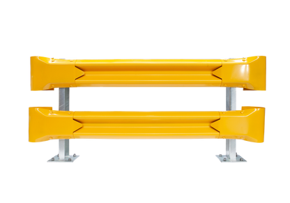 2m Double Height Guardrail kit yellow