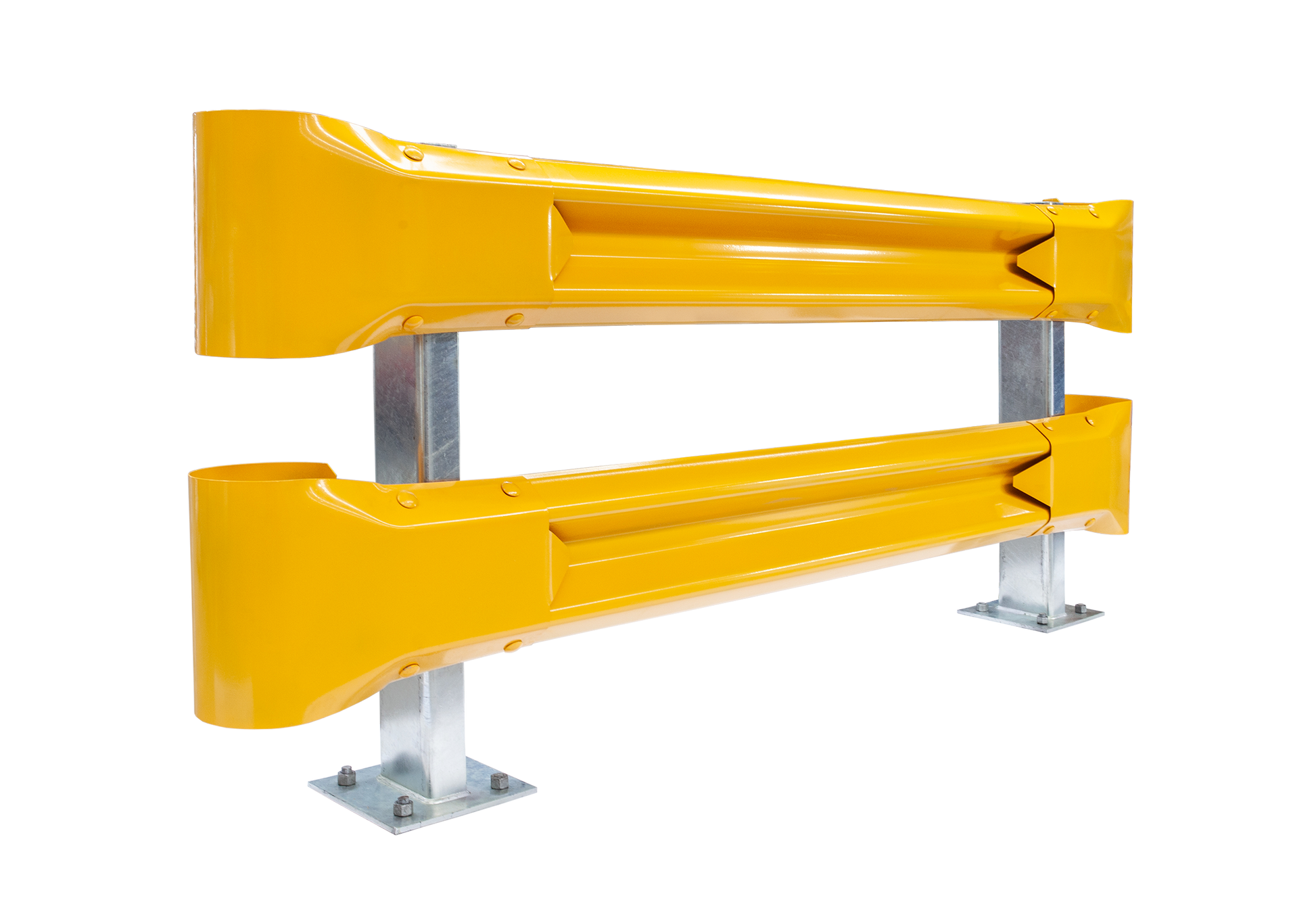 2m Double Height Guardrail kit yellow