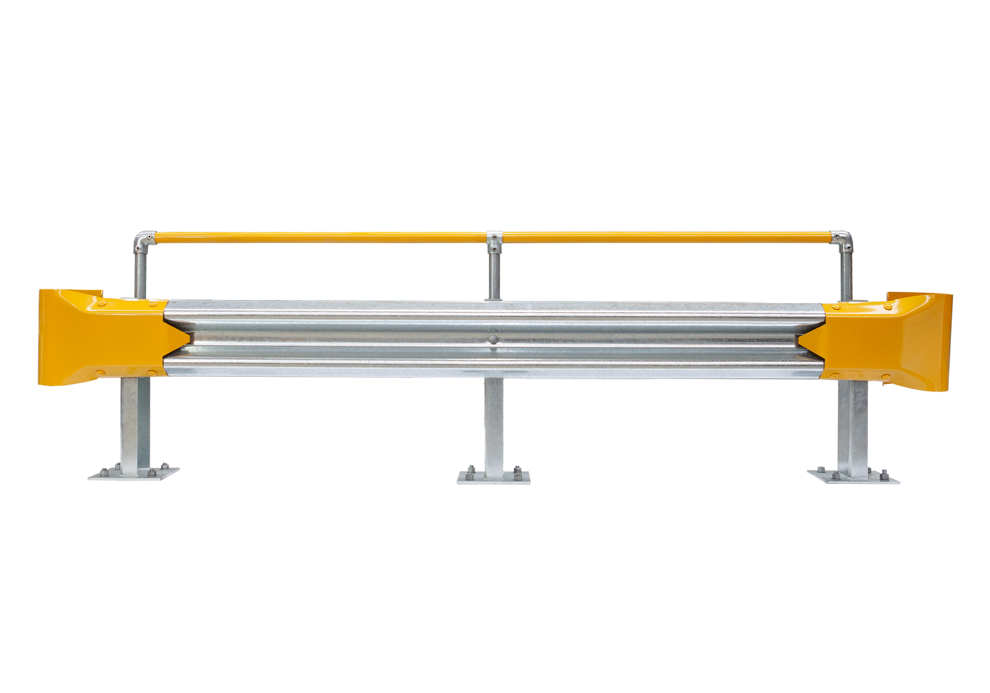 3m Guardrail kit with yellow bullnoses and handrail