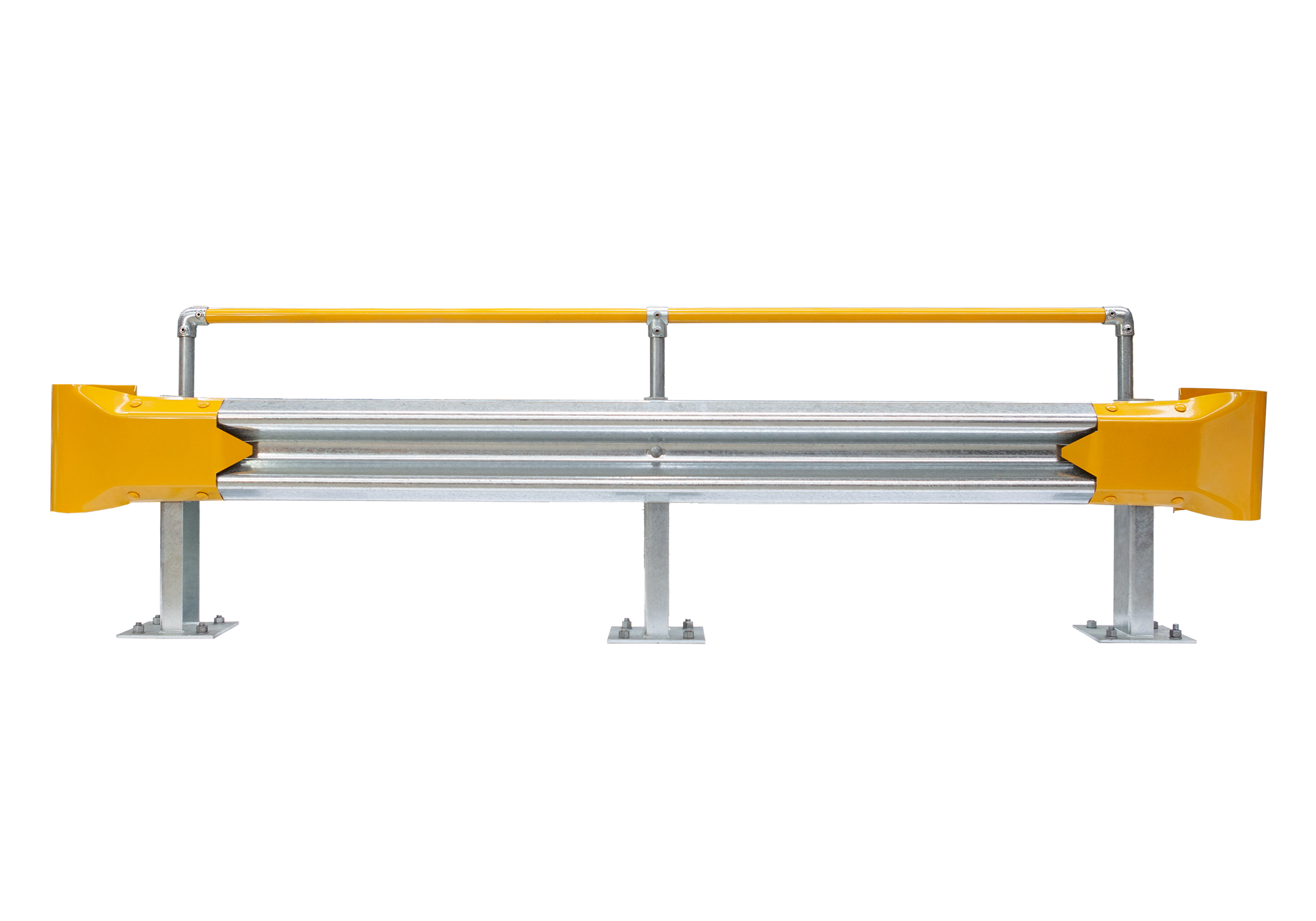 3m Guardrail kit with yellow bullnoses and handrail