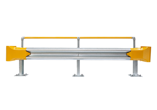 3m Guardrail kit with yellow bullnoses and handrail