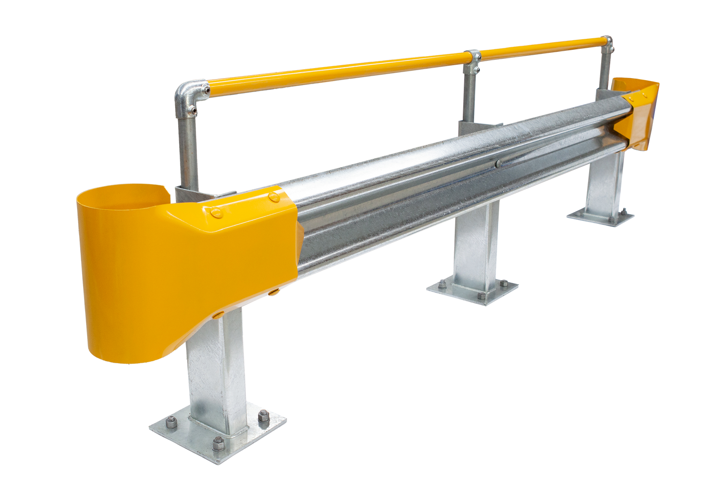 3m Guardrail kit with yellow bullnoses and handrail
