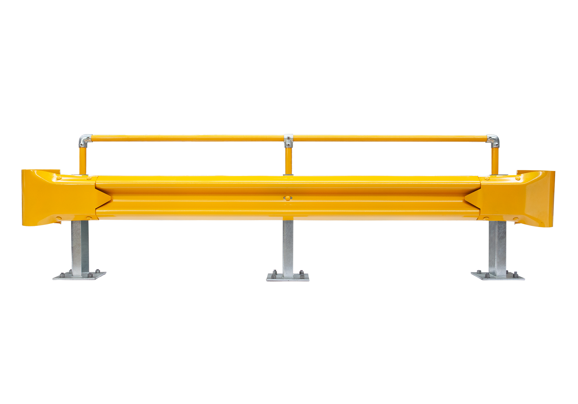 3m Guardrail kit with yellow rail, bullnoses and handrail