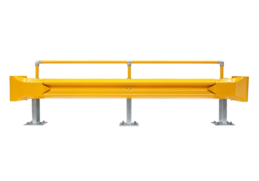 3m Guardrail kit with yellow rail, bullnoses and handrail