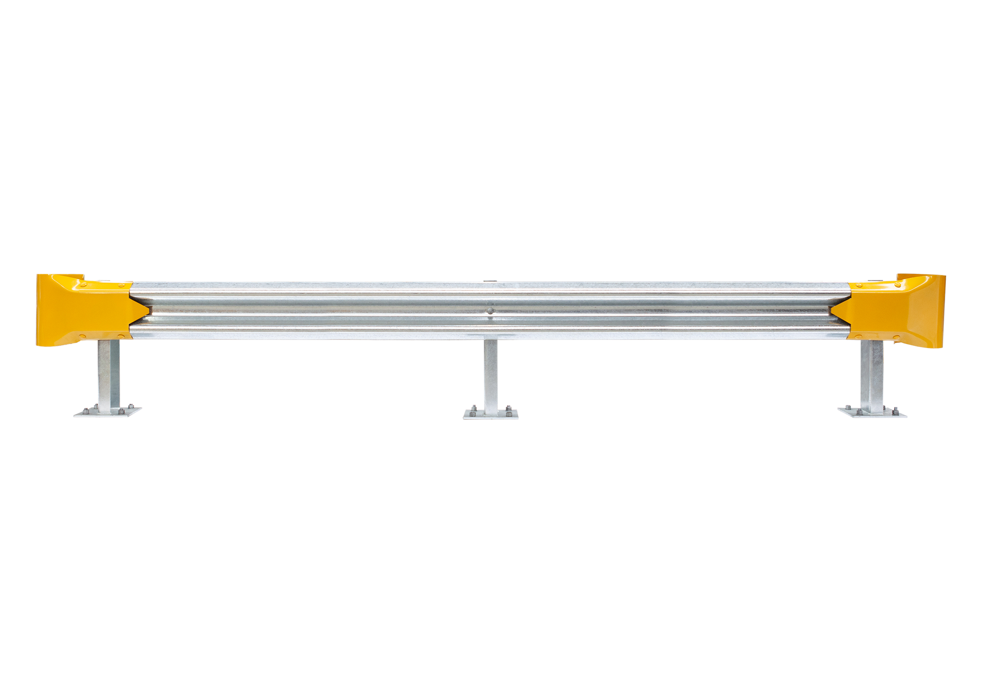 3.81m Guardrail kit with yellow bullnoses