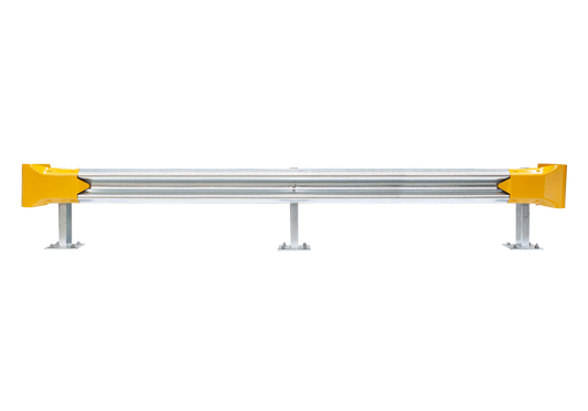 3.81m Guardrail kit with yellow bullnoses