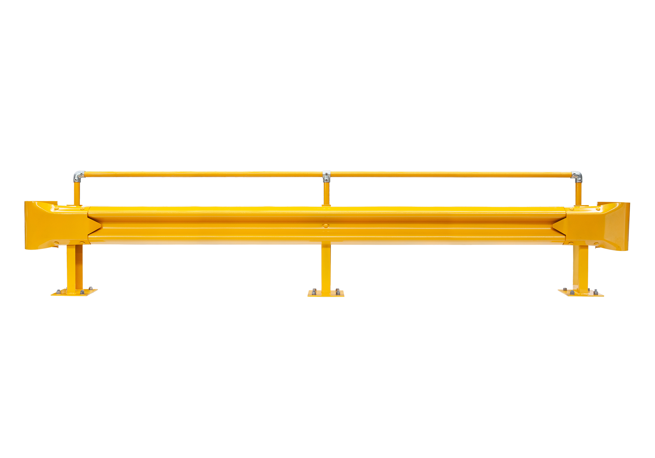 3.81m Guardrail kit yellow with handrail
