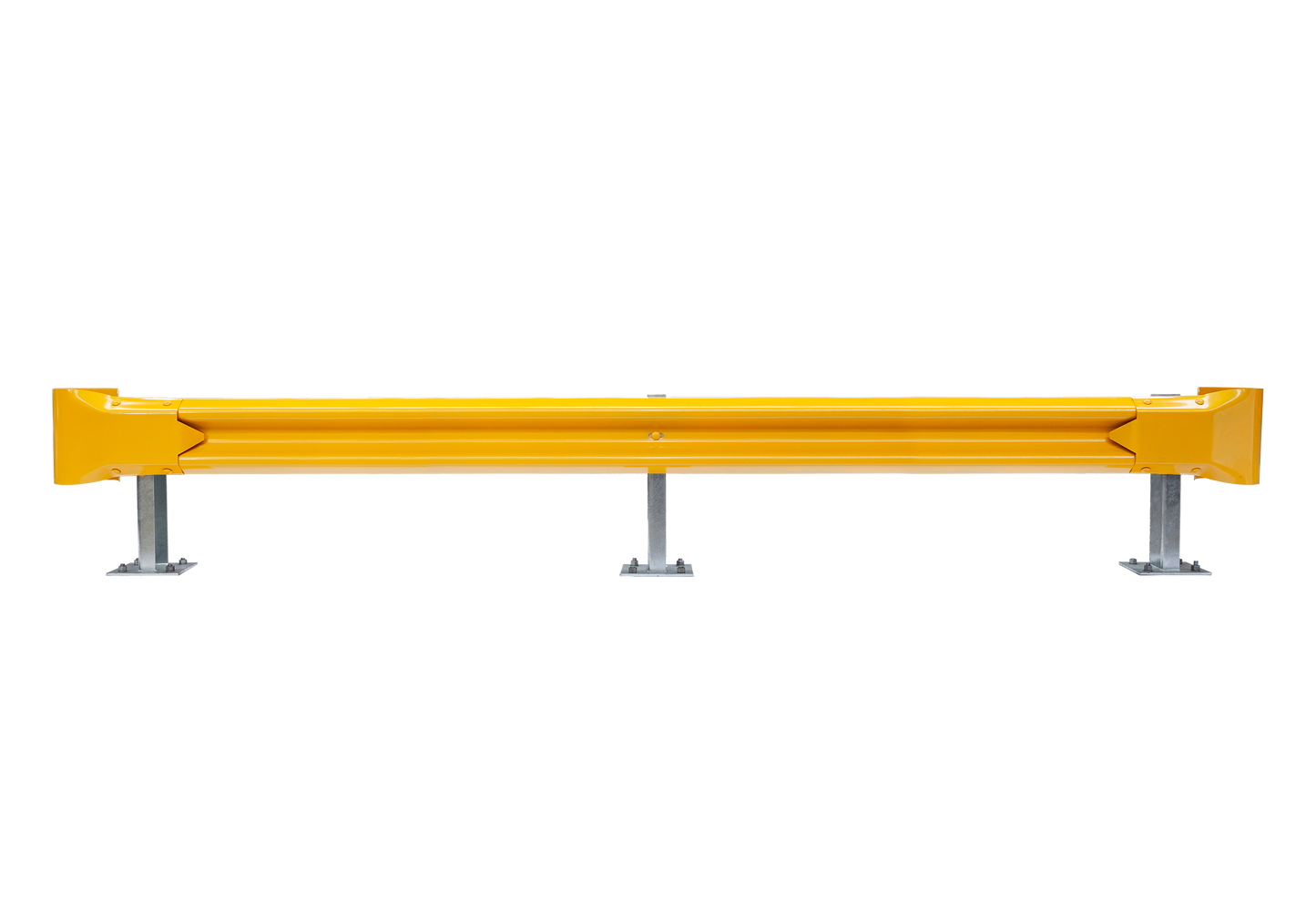 3.81m Guardrail kit with yellow rail and bullnoses
