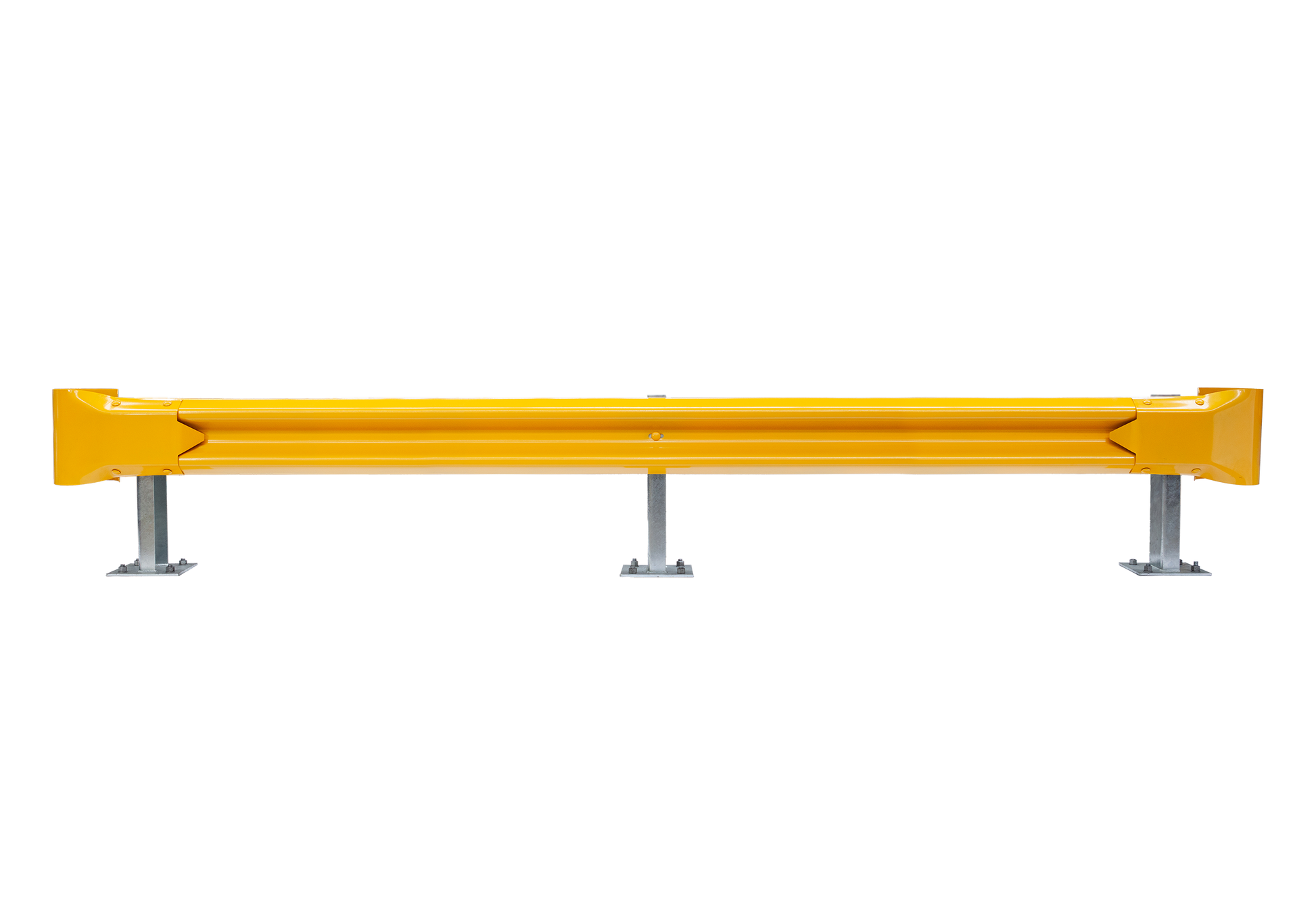 3.81m Guardrail kit with yellow rail and bullnoses