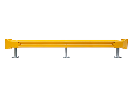 3.81m Guardrail kit with yellow rail and bullnoses