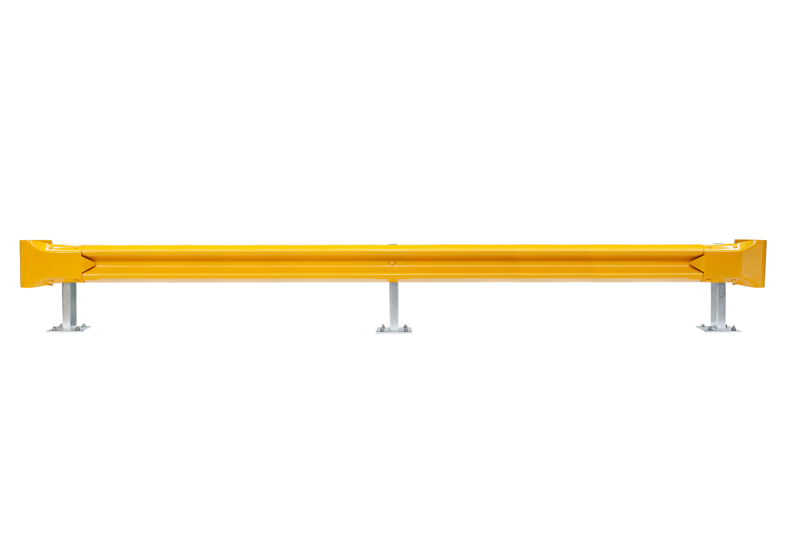 5m Guardrail kit with yellow rail and bullnoses