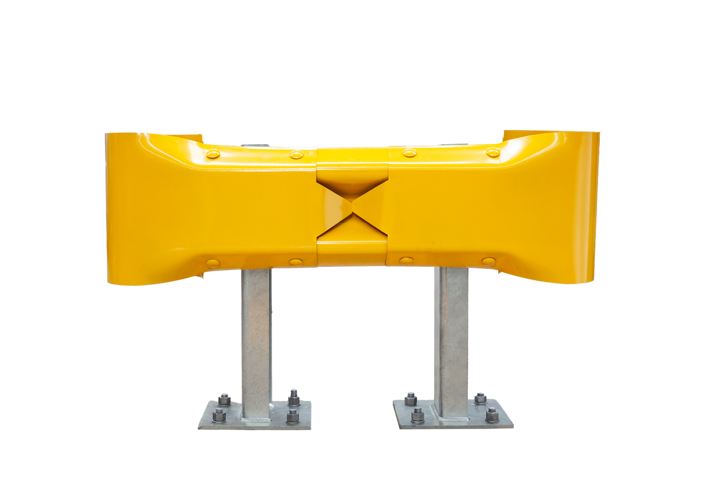 0.5m Guardrail kit with yellow rail and bullnoses