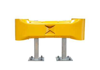 0.5m Guardrail kit with yellow rail and bullnoses