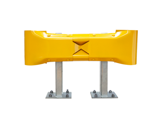 0.5m Guardrail kit with yellow rail and bullnoses