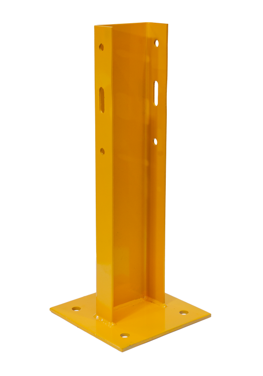 750mm Post on Baseplate Yellow