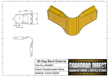 Small External Bend Yellow