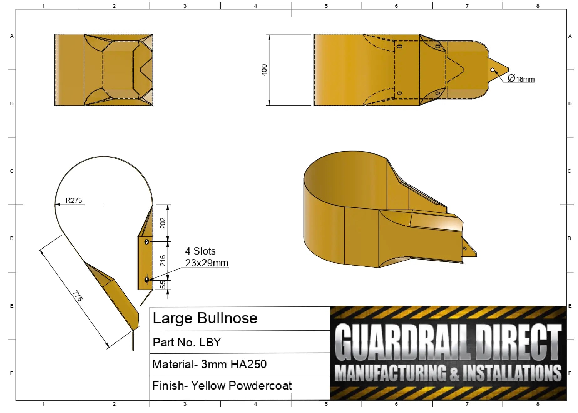 Large Bullnose Yellow