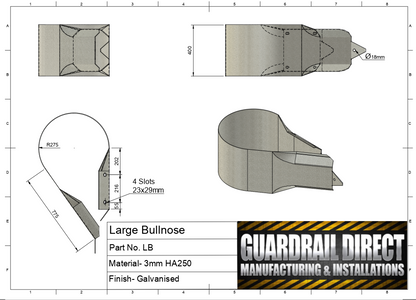 Large Bullnose Galvanized